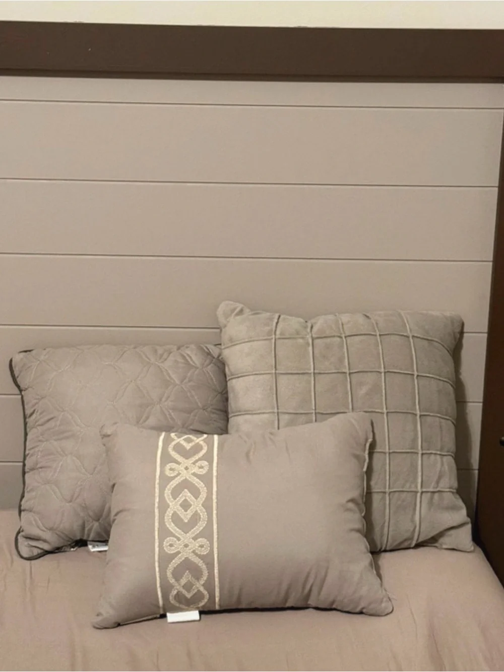 Neutral Taupe Decorative Pillow Set